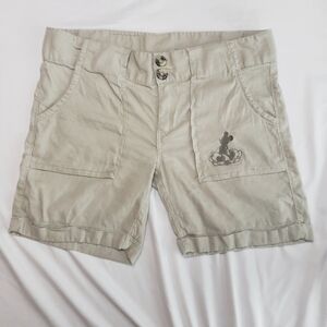 Disney Parks House Of Mickey Women's Beige Linen Blend Shorts Size 8